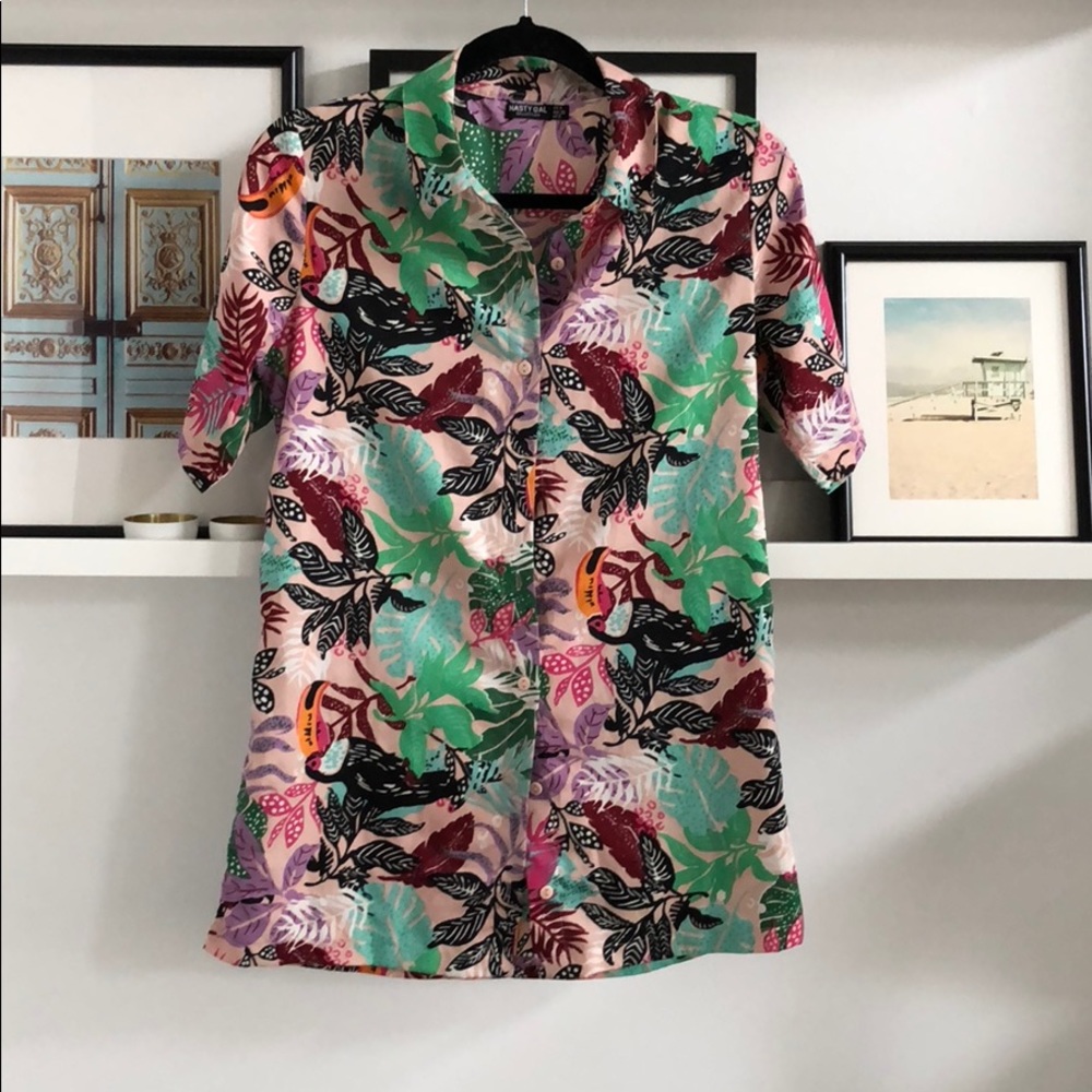 Nasty gal tropical shirt
